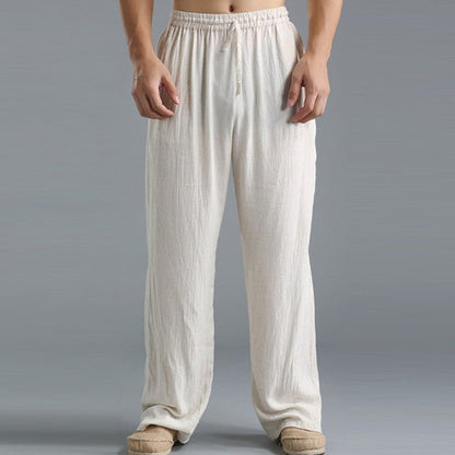 Men's Breathable Linen Loose Casual Sports Pants – travel - inspired 0 by Aroundtheworldinarush