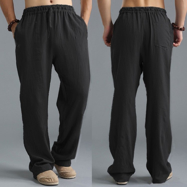 Men's Breathable Linen Loose Casual Sports Pants – travel - inspired 0 by Aroundtheworldinarush