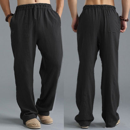 Men's Breathable Linen Loose Casual Sports Pants – travel - inspired 0 by Aroundtheworldinarush