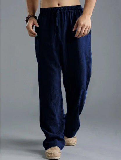 Men's Breathable Linen Loose Casual Sports Pants – travel - inspired 0 by Aroundtheworldinarush
