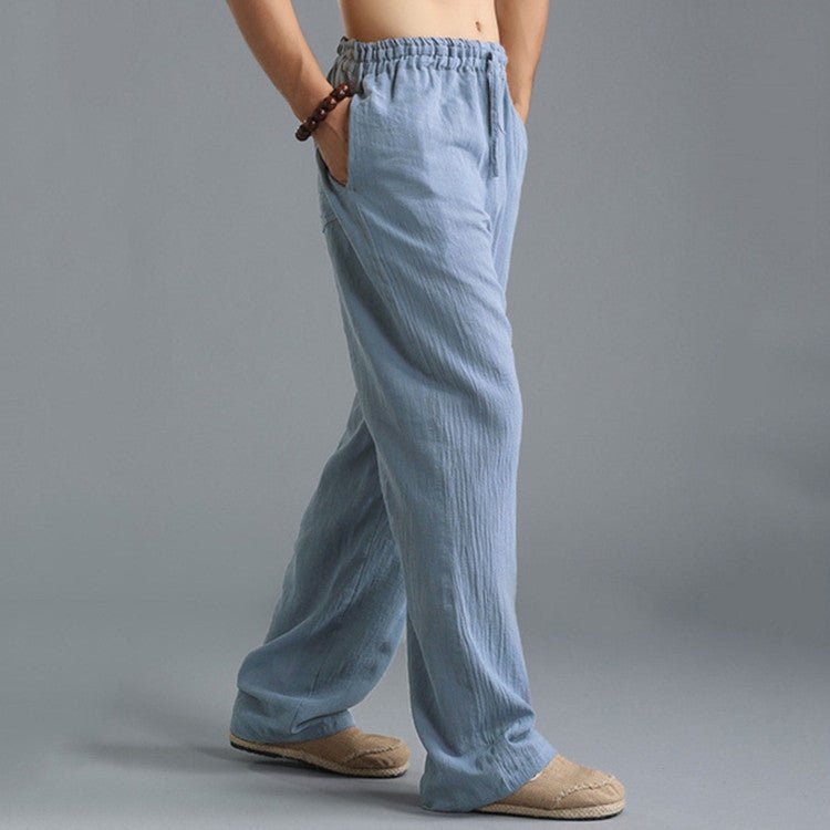 Men's Breathable Linen Loose Casual Sports Pants – travel - inspired 0 by Aroundtheworldinarush