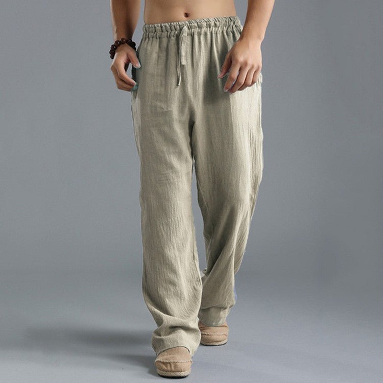 Men's Breathable Linen Loose Casual Sports Pants – travel - inspired 0 by Aroundtheworldinarush