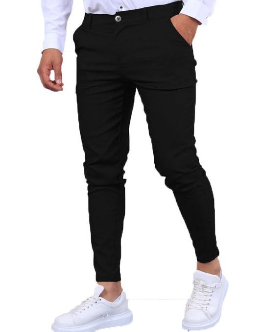 Men's Business Casual Pants Ice Silk Tight Stretch Pants – travel - inspired 4 by Aroundtheworldinarush