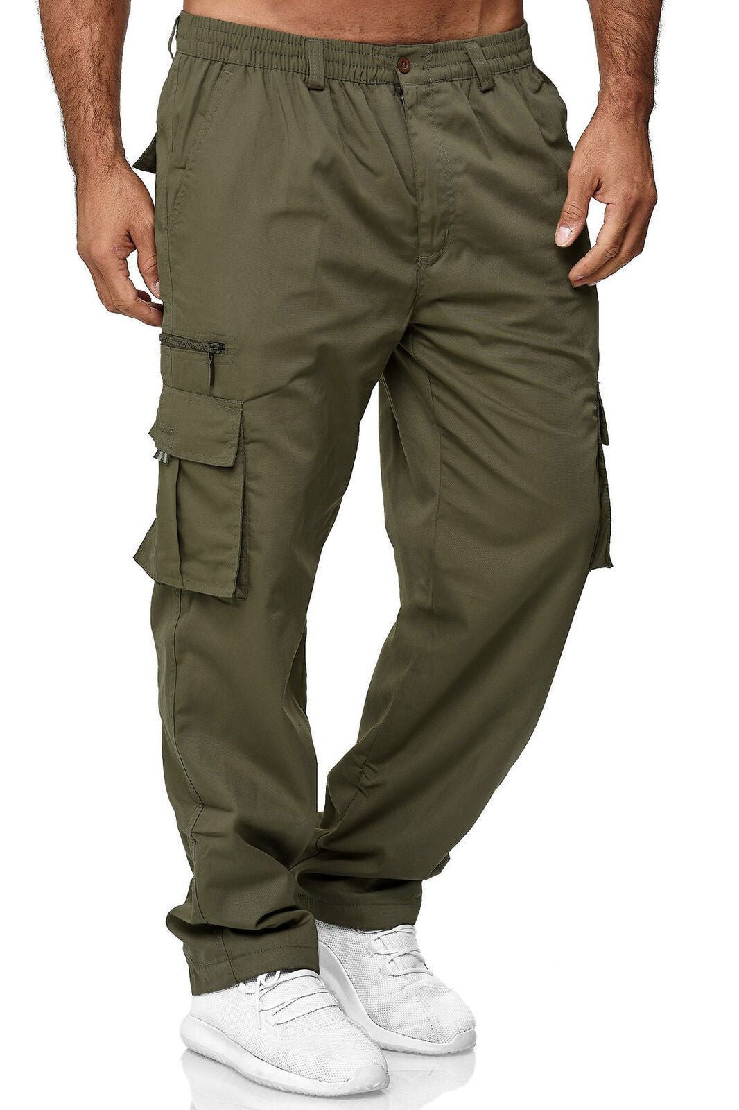Men's Casual Multi - pocket Loose Straight Cargo Pants – travel - inspired 0 by Aroundtheworldinarush