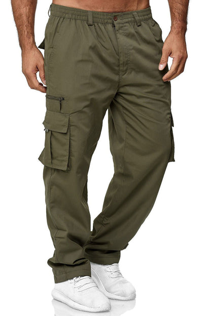 Men's Casual Multi - pocket Loose Straight Cargo Pants – travel - inspired 0 by Aroundtheworldinarush