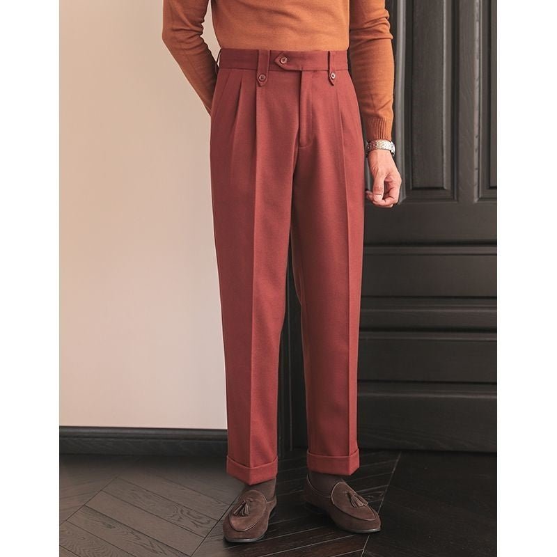 Men's Naples High - waisted Straight Leg Casual Dress Pants Wool Thick – travel - inspired 0 by Aroundtheworldinarush