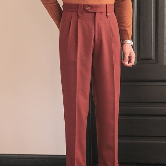 Men's Naples High - waisted Straight Leg Casual Dress Pants Wool Thick – travel - inspired 0 by Aroundtheworldinarush