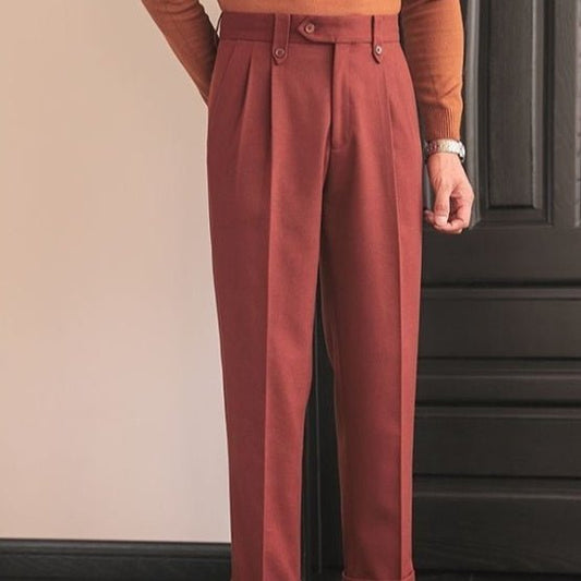 Men's Naples High - waisted Straight Leg Casual Dress Pants Wool Thick – travel - inspired 0 by Aroundtheworldinarush