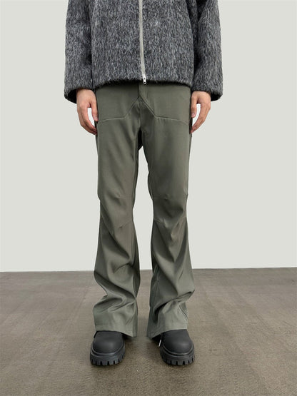 Men's Pleated Three - dimensional Splicing Micro - trumpet Dress Pants – travel - inspired 0 by Aroundtheworldinarush