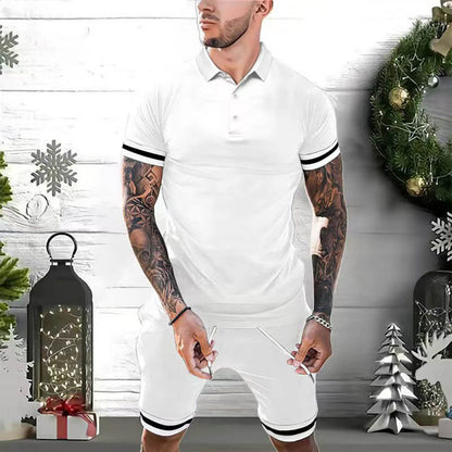 Mens Short Sets 2 Piece Outfits Polo Shirt Fashion Summer Tracksuits Casual Set Short Sleeve And Shorts Set For Men – travel - inspired 4 by Aroundtheworldinarush