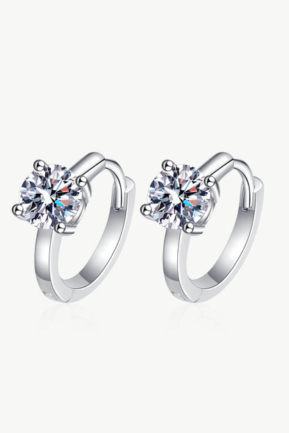 Moissanite Huggie Earrings – travel - inspired by Aroundtheworldinarush