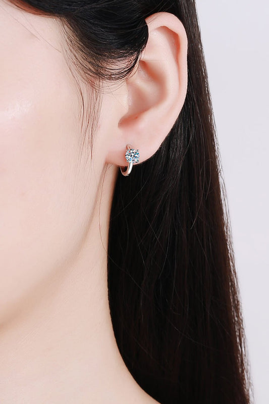 Moissanite Huggie Earrings – travel - inspired by Aroundtheworldinarush