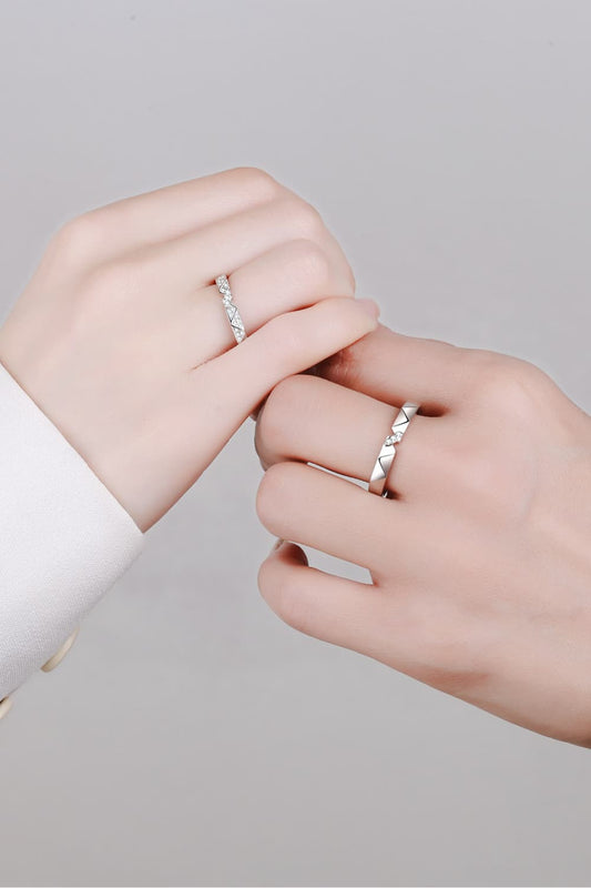 Moissanite Minimalist Rhodium - Plated Ring – travel - inspired by Aroundtheworldinarush