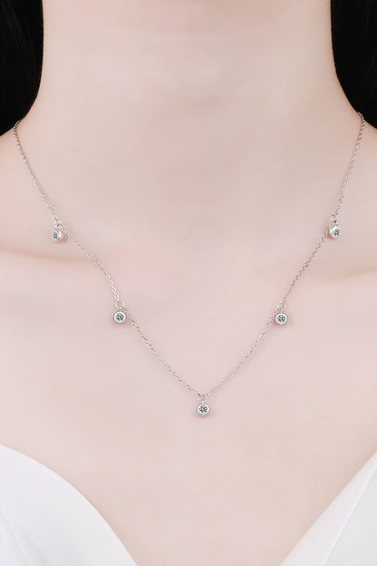 Moissanite Rhodium - Plated Necklace – travel - inspired by Aroundtheworldinarush