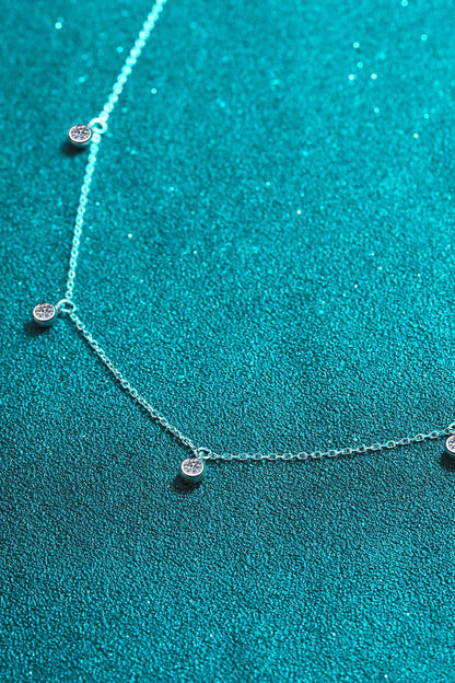 Moissanite Rhodium - Plated Necklace – travel - inspired by Aroundtheworldinarush