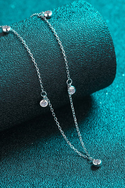 Moissanite Rhodium - Plated Necklace – travel - inspired by Aroundtheworldinarush