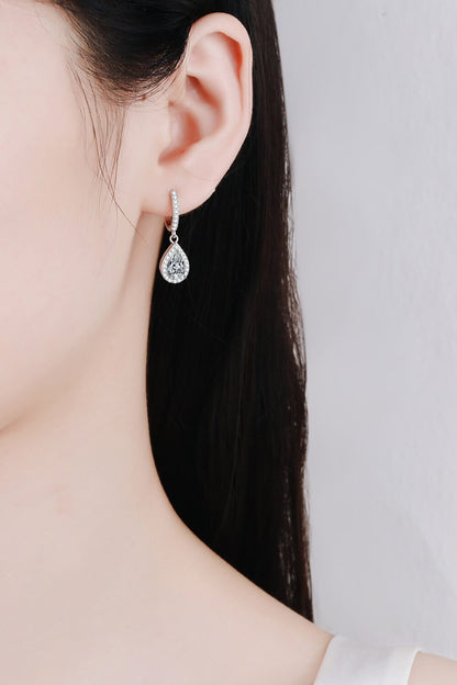 Moissanite Teardrop Earrings – travel - inspired by Aroundtheworldinarush