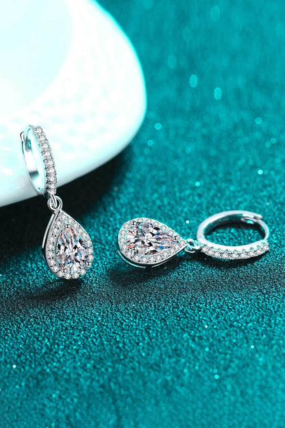 Moissanite Teardrop Earrings – travel - inspired by Aroundtheworldinarush