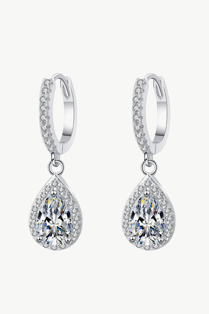 Moissanite Teardrop Earrings – travel - inspired by Aroundtheworldinarush