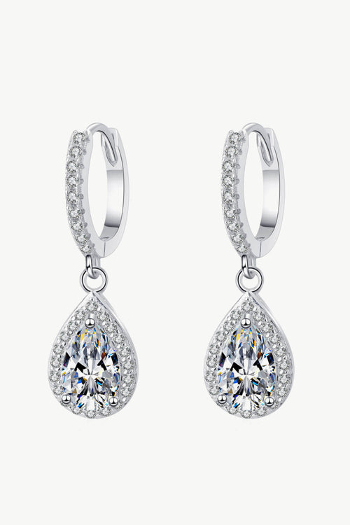 Moissanite Teardrop Earrings – travel - inspired by Aroundtheworldinarush