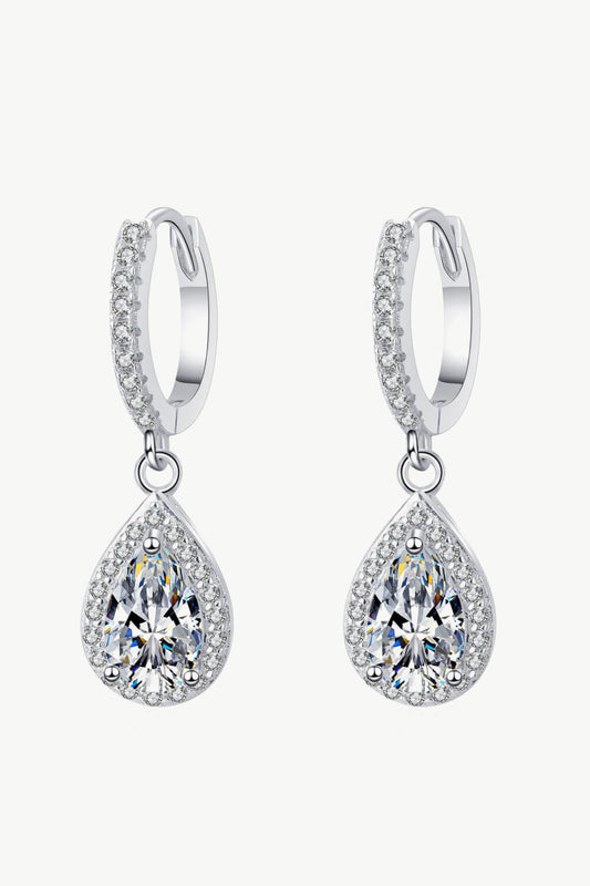 Moissanite Teardrop Earrings – travel - inspired by Aroundtheworldinarush