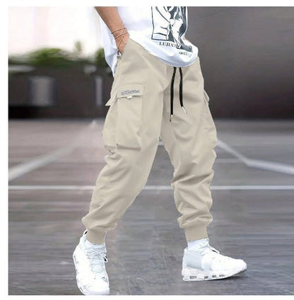 Multi - pocket Cargo Pants Men's Casual Hip - Hop Drawstring Trousers Outdoor Streetwear Sports Pant – travel - inspired 0 by Aroundtheworldinarush