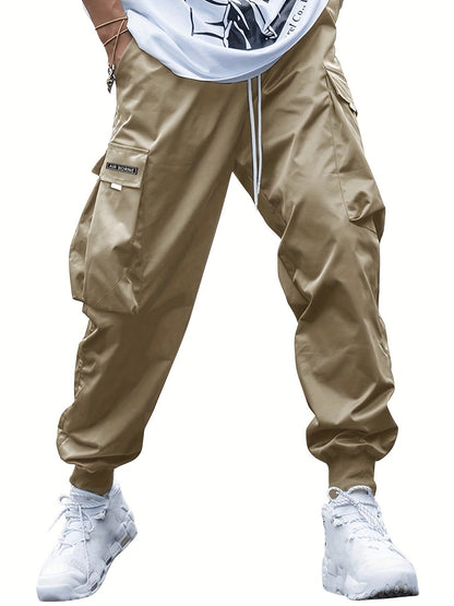 Multi - pocket Cargo Pants Men's Casual Hip - Hop Drawstring Trousers Outdoor Streetwear Sports Pant – travel - inspired 0 by Aroundtheworldinarush
