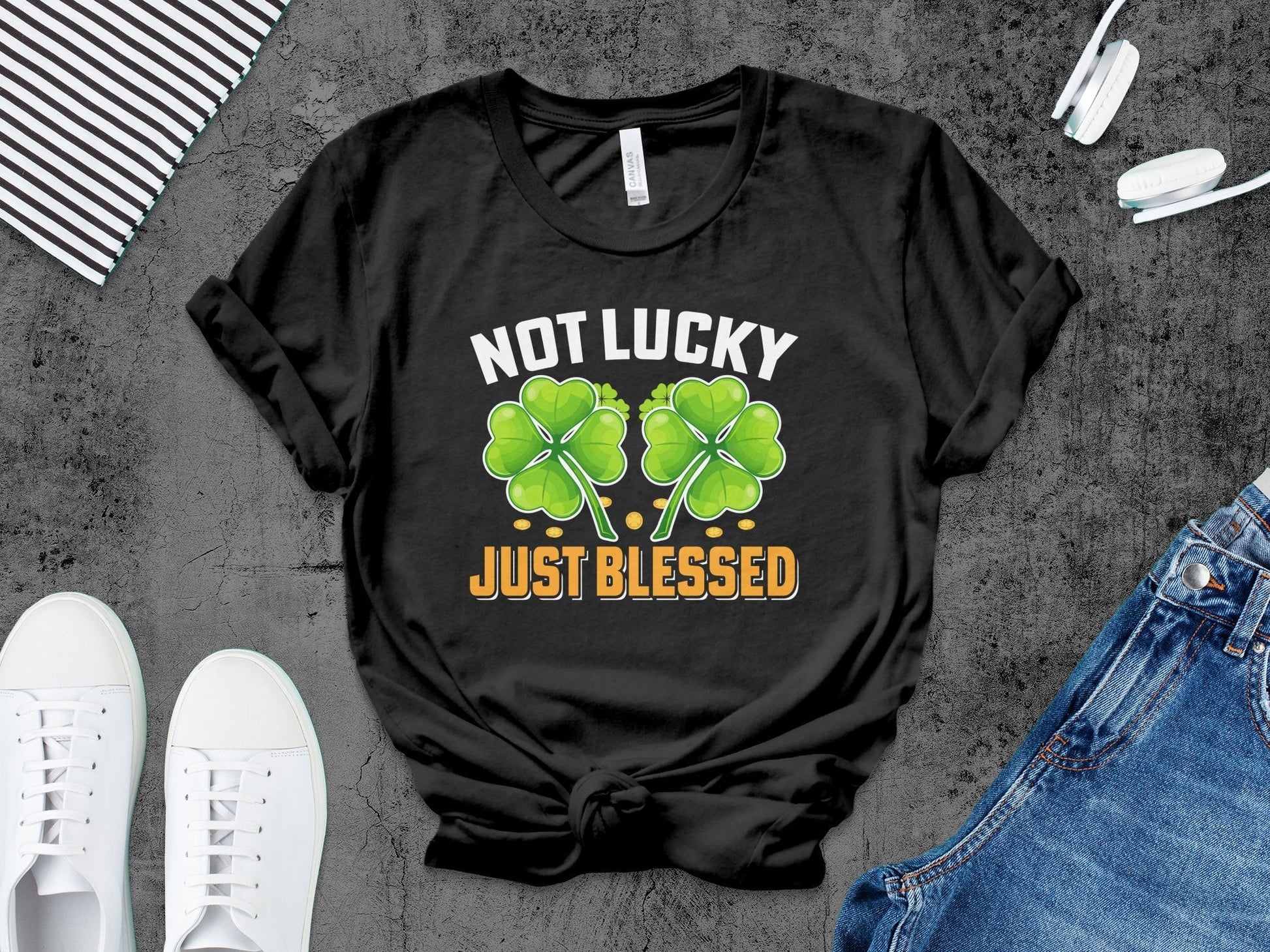 Not Lucky Just Blessed – travel - inspired Clothing by Aroundtheworldinarush