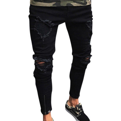 Pants Jeans For Men Trousers Long Basic Broken Clothes – travel - inspired 0 by Aroundtheworldinarush