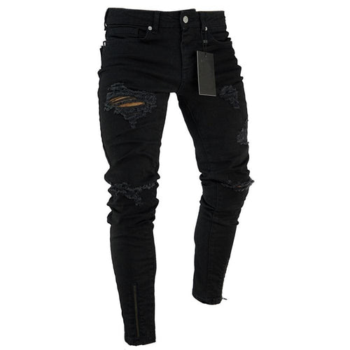 Pants Jeans For Men Trousers Long Basic Broken Clothes – travel - inspired 0 by Aroundtheworldinarush
