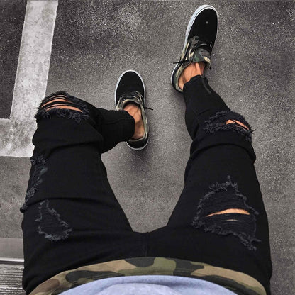Pants Jeans For Men Trousers Long Basic Broken Clothes – travel - inspired 0 by Aroundtheworldinarush