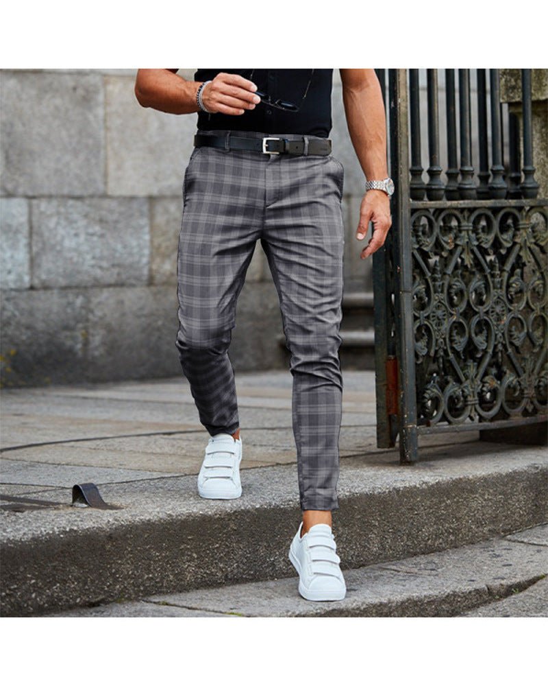 Plaid Print Pants Men's Casual Trousers Loose And Thin – travel - inspired 0 by Aroundtheworldinarush