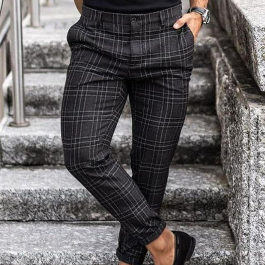Plaid Print Pants Men's Casual Trousers Loose And Thin – travel - inspired 0 by Aroundtheworldinarush