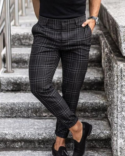 Plaid Print Pants Men's Casual Trousers Loose And Thin – travel - inspired 0 by Aroundtheworldinarush