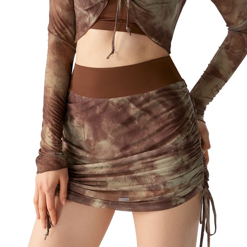 Printed Tie - dyed Mesh Yoga Skirts Women – travel - inspired 0 by Aroundtheworldinarush