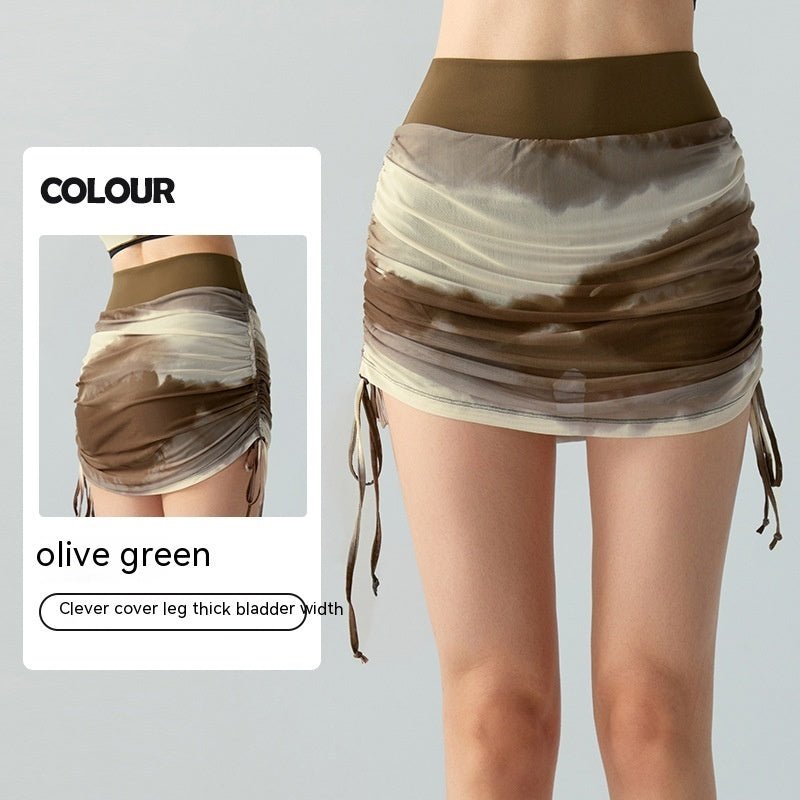 Printed Tie - dyed Mesh Yoga Skirts Women – travel - inspired 0 by Aroundtheworldinarush