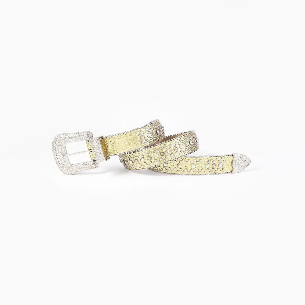 Rhinestone PU Leather Belt – travel - inspired by Aroundtheworldinarush