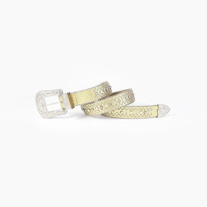 Rhinestone PU Leather Belt – travel - inspired by Aroundtheworldinarush