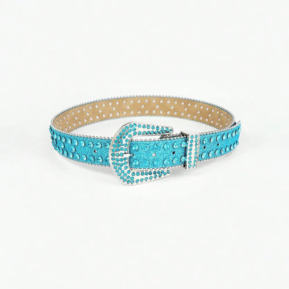 Rhinestone PU Leather Belt – travel - inspired by Aroundtheworldinarush