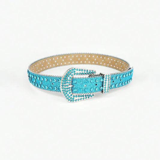 Rhinestone PU Leather Belt – travel - inspired by Aroundtheworldinarush