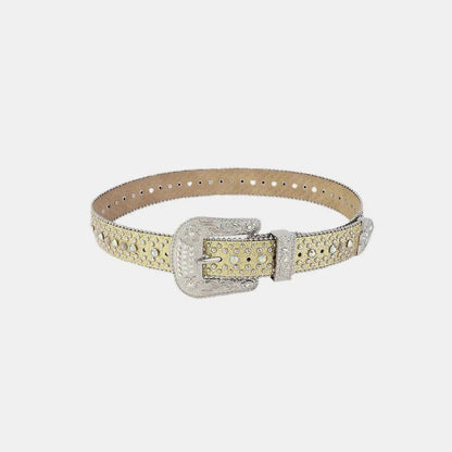 Rhinestone PU Leather Belt – travel - inspired by Aroundtheworldinarush