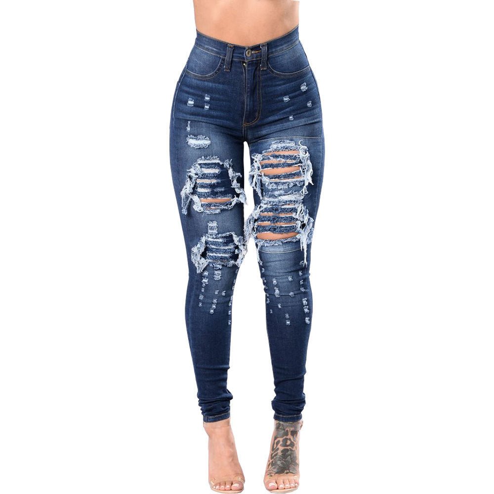 Ripped Jeans For Women Skinny Pants – travel - inspired 0 by Aroundtheworldinarush