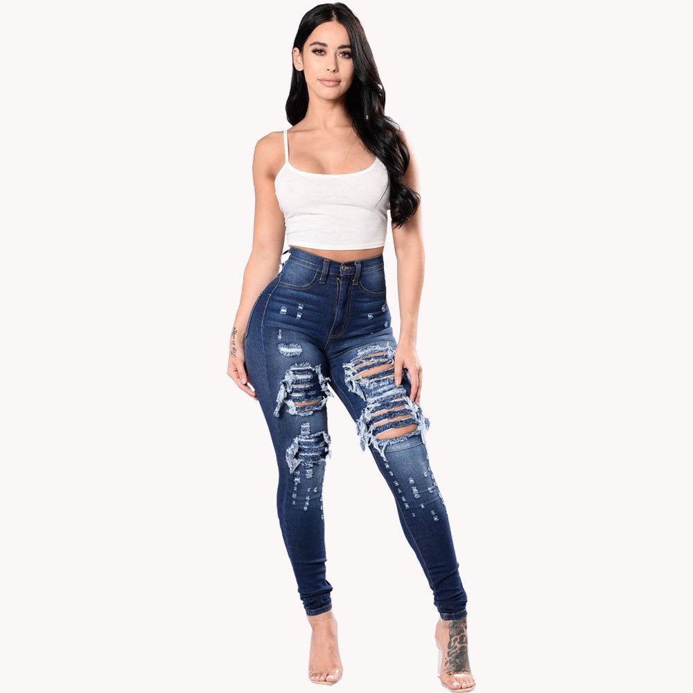 Ripped Jeans For Women Skinny Pants – travel - inspired 0 by Aroundtheworldinarush