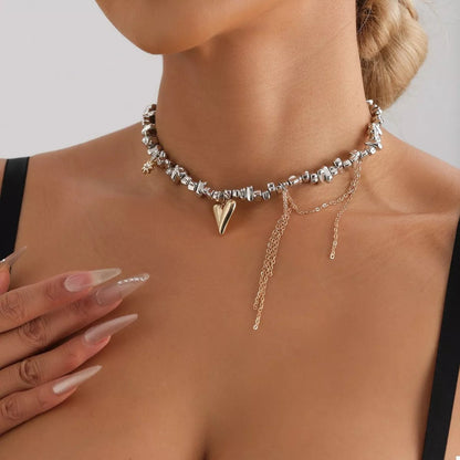 Silver - Plated Heart Necklace – travel - inspired by Aroundtheworldinarush