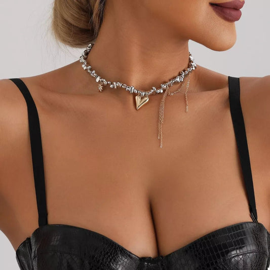 Silver - Plated Heart Necklace – travel - inspired by Aroundtheworldinarush