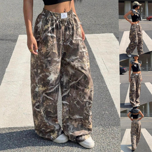 Slimming Casual Pants Hip Hop Retro Street Multi - pocket Camouflage Cargo Pants For Women Y2k Hip - hop Cargo Grunge Baggy Trousers – travel - inspired 0 by Aroundtheworldinarush