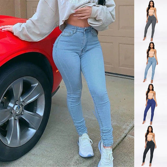 Slimming Jeans Pants For Women High Waist Trousers With Pockets – travel - inspired 0 by Aroundtheworldinarush