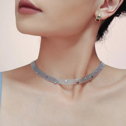 Titanium Steel Zircon Necklace – travel - inspired by Aroundtheworldinarush
