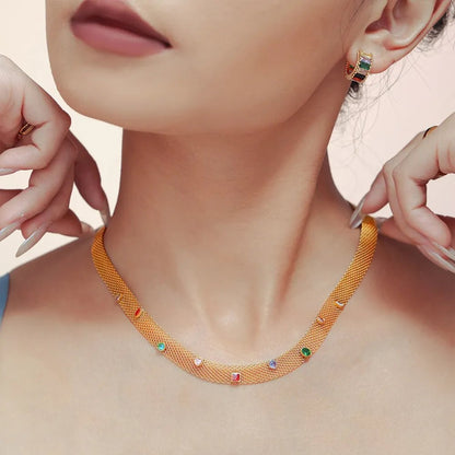 Titanium Steel Zircon Necklace – travel - inspired by Aroundtheworldinarush