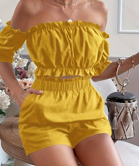 Two Pieces Of Short Sleeve Shorts For Women – travel - inspired 4 by Aroundtheworldinarush